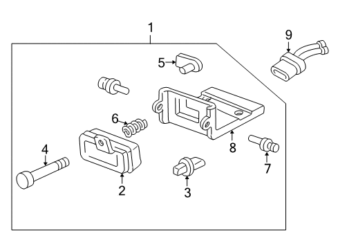 1995 Chevrolet Camaro Fog Lamps Lamp Asm-Front Fog Diagram for 16524929