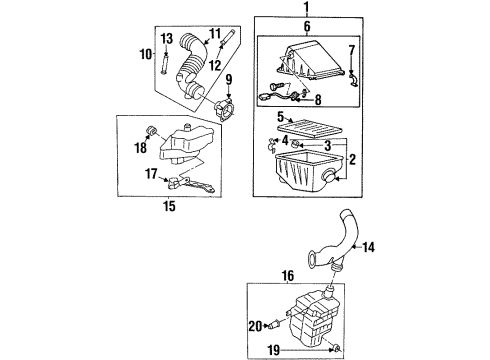 1995 Nissan Altima Powertrain Control Switch-Throttle Valve Diagram for 22620-53F11