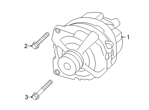 2017 Infiniti QX30 Alternator Alternator Assembly Diagram for 23100-5DC3A