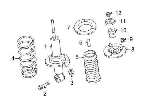 2018 Nissan NV3500 Struts & Components - Front Spring-Front Diagram for 54010-9JH0A