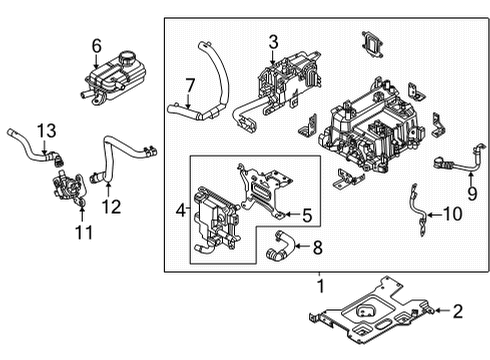 2021 Kia Sorento Electrical Components Junction Block Assembly Diagram for 91958P4010
