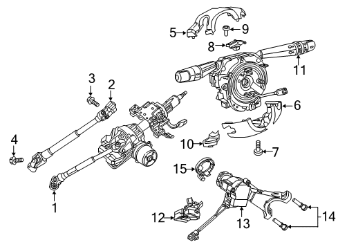 2018 Fiat 500X Steering Column & Wheel, Steering Gear & Linkage Steering Column Control Module Clock Spring Diagram for 6UW41LXHAA