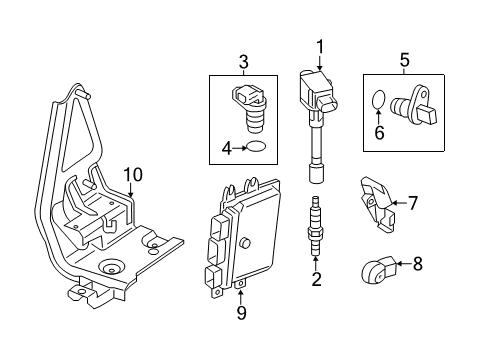 2015 Chevrolet City Express Ignition System Crankshaft Sensor O-Ring Diagram for 19316337