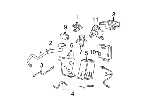 1999 Ford Mustang Powertrain Control PCM Diagram for XR3Z-12A650-JC