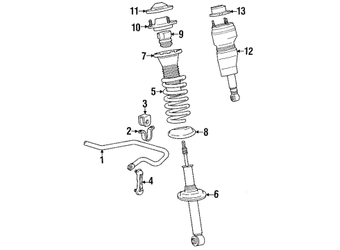 1994 Lexus LS400 Shocks & Suspension Components - Rear Spring, Coil, Rear Diagram for 48231-50050