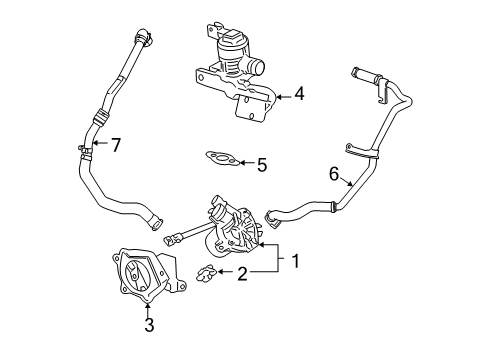 2008 Chevrolet Cobalt Emission Components Air Injection Reactor Pipe Diagram for 12605729