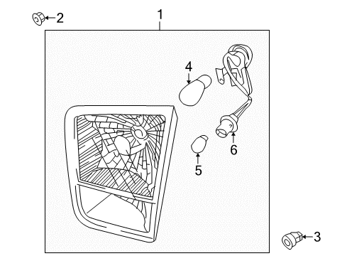 2009 Kia Borrego Bulbs Lamp Assembly-Rear Combination Inside Diagram for 924062J000