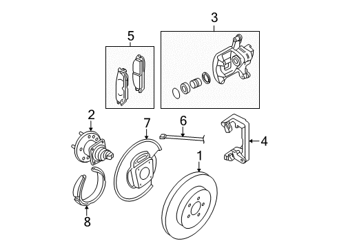 2016 Chevrolet Impala Limited Rear Brakes Caliper Diagram for 25990068