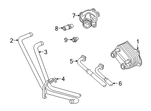 2003 Dodge Viper Oil Cooler Hose-Oil Cooler Return Diagram for 5290218AC