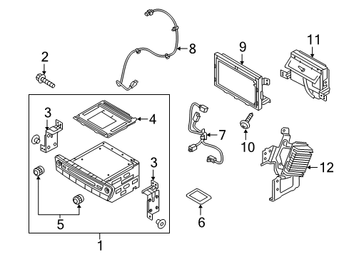 2016 Hyundai Genesis Navigation System Deck Assembly-Disc Diagram for 96174-B1000