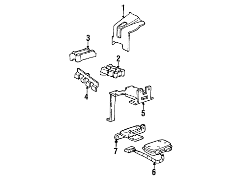 1993 Cadillac Seville Heated Windshield Module Asm Diagram for 10478524