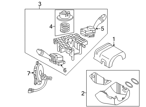 2008 Hyundai Tiburon Switches Switch Assembly-Wiper & Washer Diagram for 93435-2C200