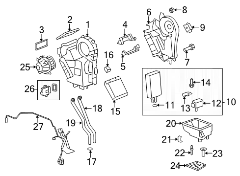 2021 GMC Acadia A/C & Heater Control Units Dash Control Unit Diagram for 84246526