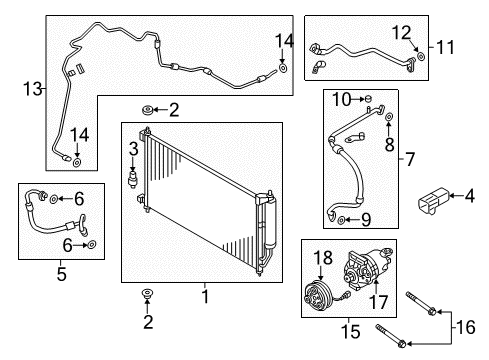 2020 Nissan NV200 A/C Compressor Hose-Flexible, Low Diagram for 92480-9SH0A