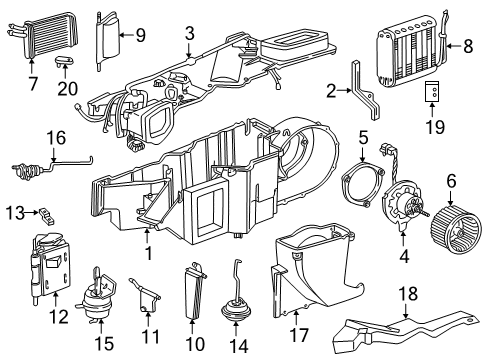 2000 Dodge Dakota Air Conditioner Line-A/C Suction & Discharge Diagram for 55055885AD