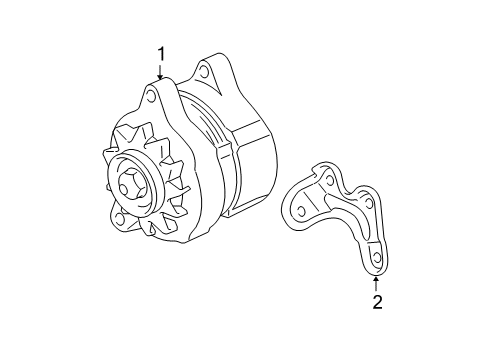 2003 Dodge Ram 2500 Alternator Bracket-Alternator Diagram for 5086742AB