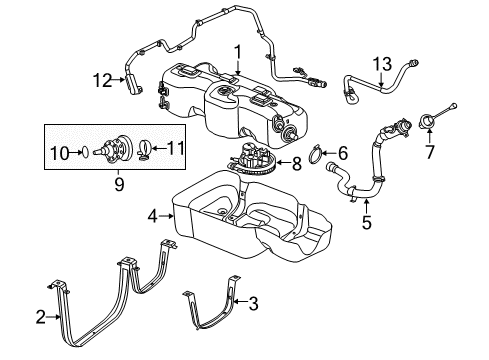 2014 Ram ProMaster 2500 Emission Components Clamp-Hose Diagram for 68101439AA