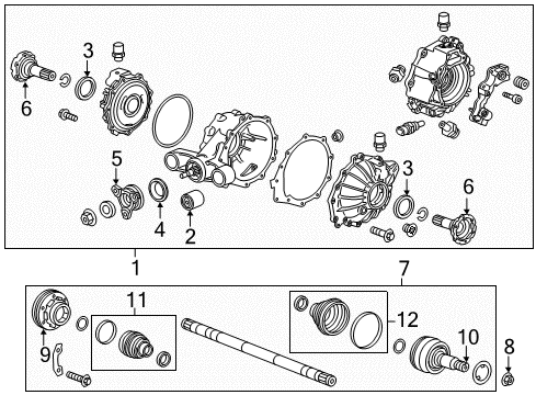 2015 Cadillac CTS Axle & Differential - Rear Seal Asm-Rear Axle Shaft Diagram for 23286128
