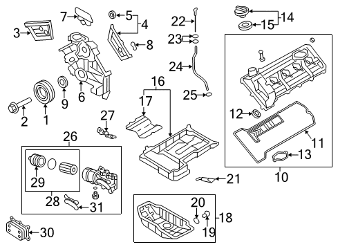 2012 Hyundai Genesis Filters Seal Inlet Diagram for 213533F300