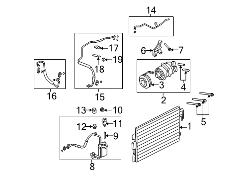 2008 Mercury Mariner A/C Condenser, Compressor & Lines Clutch & Pulley Diagram for 8L8Z-19D784-B