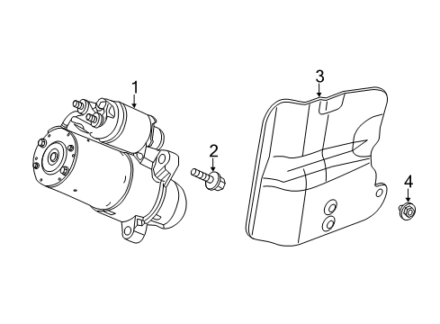 2019 Cadillac XTS Starter Starter Diagram for 12639454