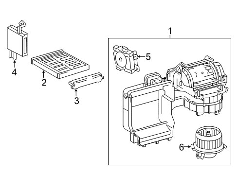 2017 Toyota Camry Blower Motor & Fan Filter Element Diagram for 87139-YZZ10