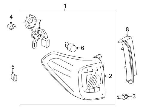 2012 Infiniti QX56 Bulbs Harness Assembly Diagram for 26551-1LB0A