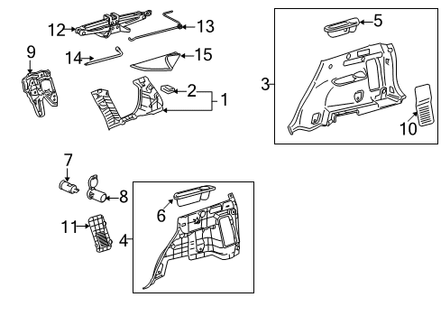 Diagram for 2012 Toyota RAV4 Interior Trim - Quarter Panels 