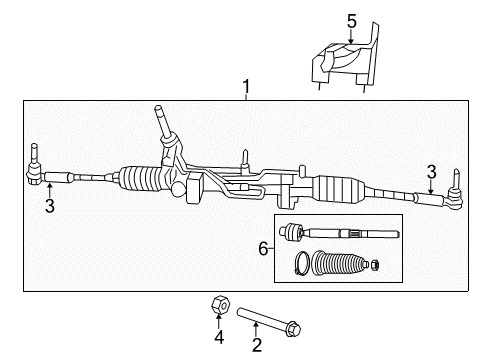 2007 Jeep Patriot Steering Column & Wheel, Steering Gear & Linkage Gear-Rack And Pinion Diagram for 5154514AC
