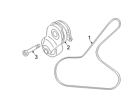 2021 Nissan Kicks Belts & Pulleys Bolt Diagram for 13075-5RB0A