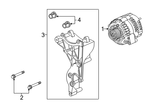 2005 Chevrolet SSR Alternator GENERATOR Assembly Diagram for 19118693