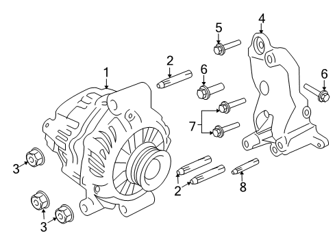 2009 Pontiac G8 Alternator Alternator Diagram for 92193199