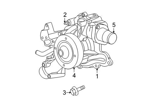 2007 Jeep Grand Cherokee Water Pump Screw-HEXAGON FLANGE Head Diagram for 6507697AA