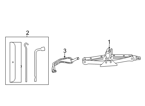 2018 Nissan Rogue Jack & Components Tool Set Diagram for 99501-9TA0A