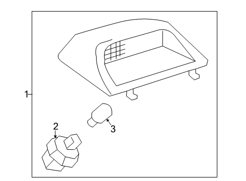 2003 Lexus LS430 Bulbs Lamp Assy, Center Stop Diagram for 81570-50030-B0