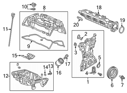 2021 Acura TLX Filters FILTER SET, FUEL Diagram for 17048-TGV-A01