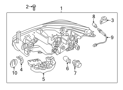 2015 Nissan Murano Bulbs Cover-Socket, Headlamp Diagram for 26029-5AA5A