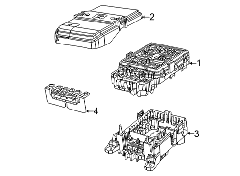 2022 Jeep Grand Wagoneer Fuse & Relay PRE FUSE BLOCK Diagram for 68418349AE