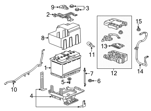 2020 Chevrolet Equinox Battery Negative Cable Diagram for 84257918