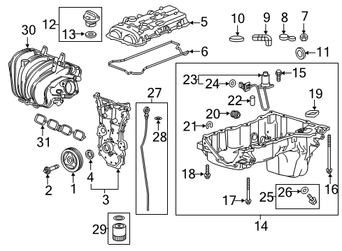 2015 GMC Canyon Filters Filter Diagram for 19355319