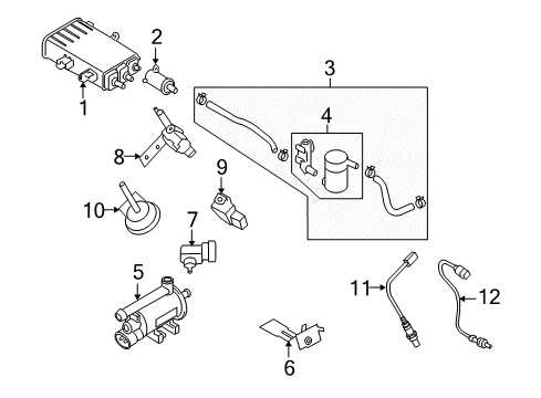 2014 Hyundai Tucson Emission Components Canister Close Valve Diagram for 314312S550