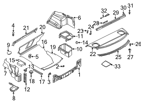 2002 BMW M3 Interior Trim - Rear Body Prestol-Cage Diagram for 07129901744