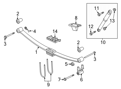 2022 Ram 3500 Rear Suspension Rear Leaf Diagram for 68106102AE