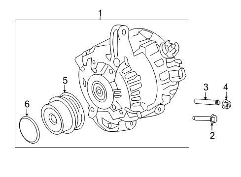 2021 Ford Mustang Alternator Alternator Diagram for GR3Z-10346-K