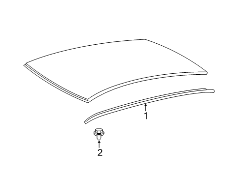 2010 Toyota Camry Exterior Trim - Roof Drip Molding Diagram for 75556-06030