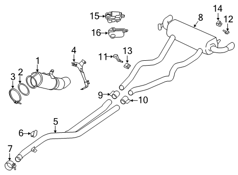 2020 BMW M340i Turbocharger FRONT PIPE Diagram for 18307933844