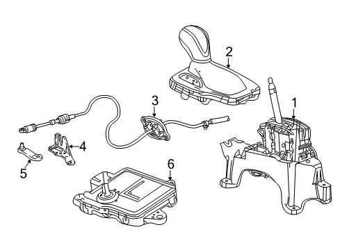 2018 Buick Regal Sportback Shift Components Transmission Controller Diagram for 24276934