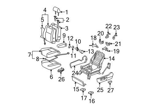 2005 Toyota Sequoia Heated Seats Motor Diagram for 85710-0C020