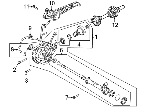 2021 Ford Transit-350 Front Drive Components Vent Tube Diagram for CV6Z-7034-A