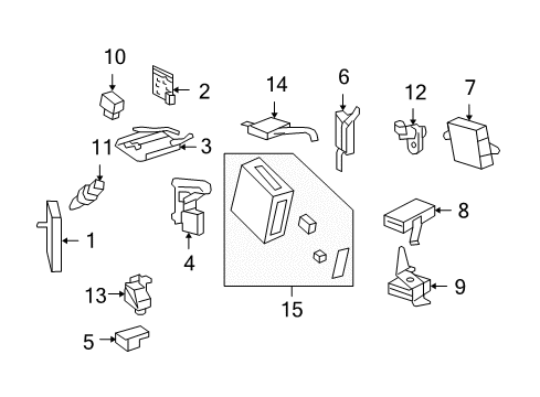 2008 Lexus LS460 Switches Block Assy, Luggage Room Junction Diagram for 82670-50121